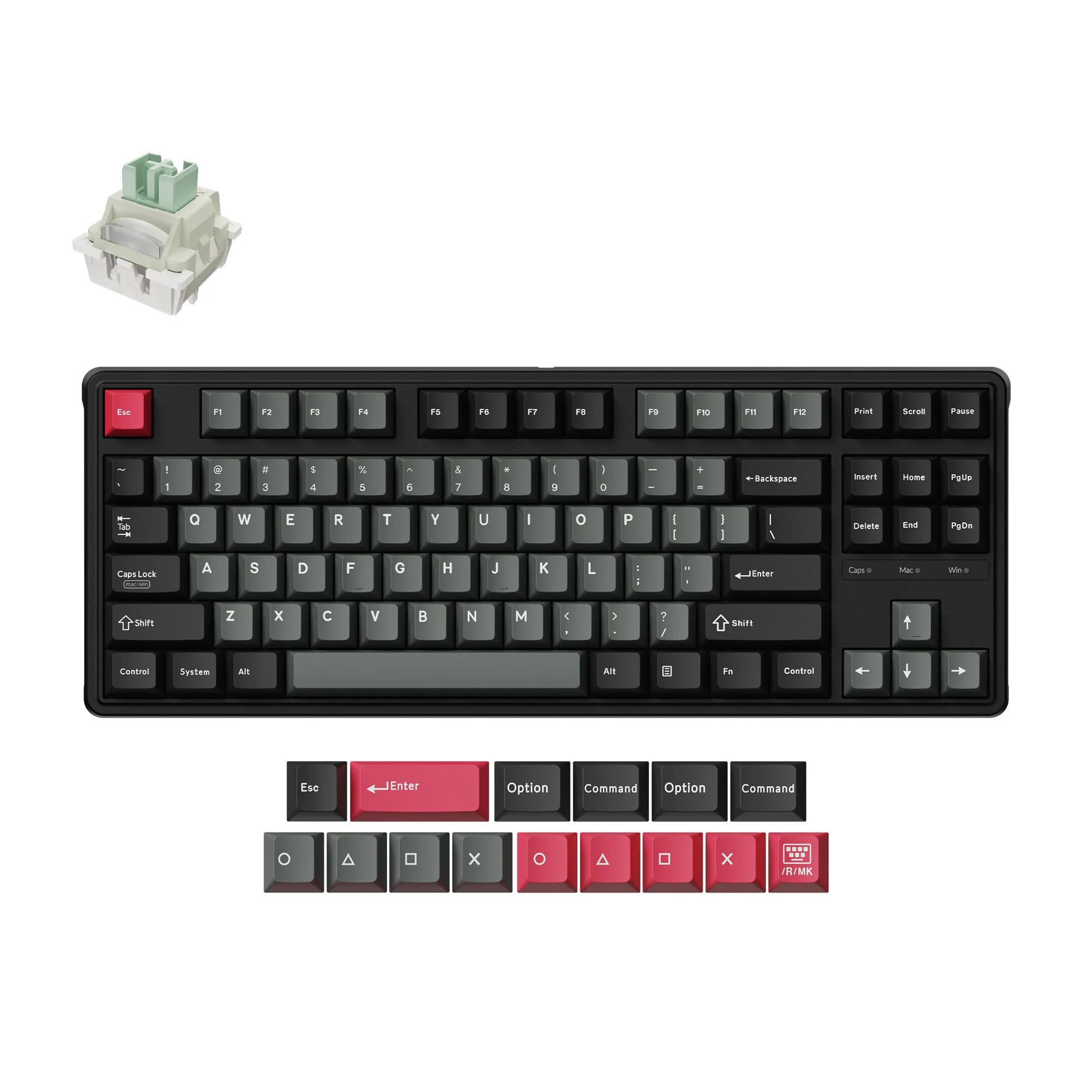 Add-on for double shot abs full set keycap set